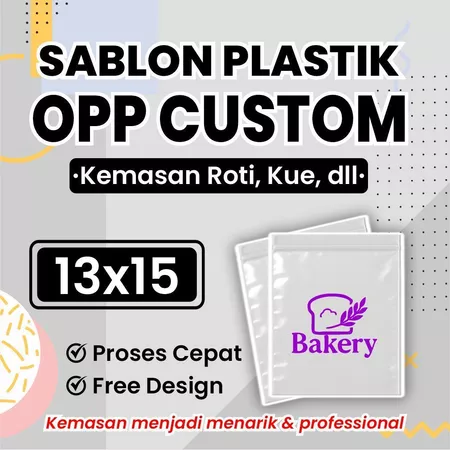 Sablon Plastik Opp Roti Ukuran 13x15 Free Desain