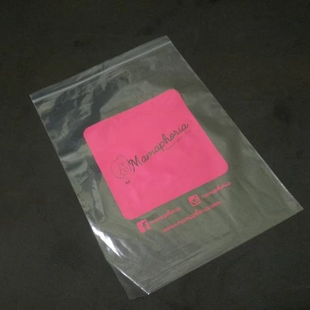 Sablon Plastik Ziplock/Plastik Klip Tanpa Plong Ukuran 25x35 Free Desain