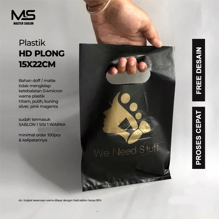 Sablon Plastik Plong HD ukuran 15x22 FREE DESIGN