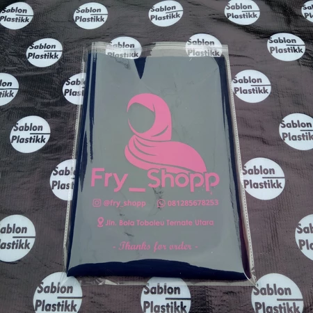 Sablon Plastik Opp Fashion Baju dan Hijab Free Desain