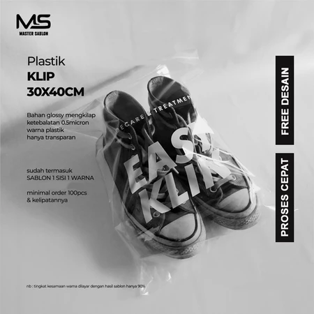 Sablon Plastik Ziplock Ukuran 30x40 Tanpa Plong Free Desain